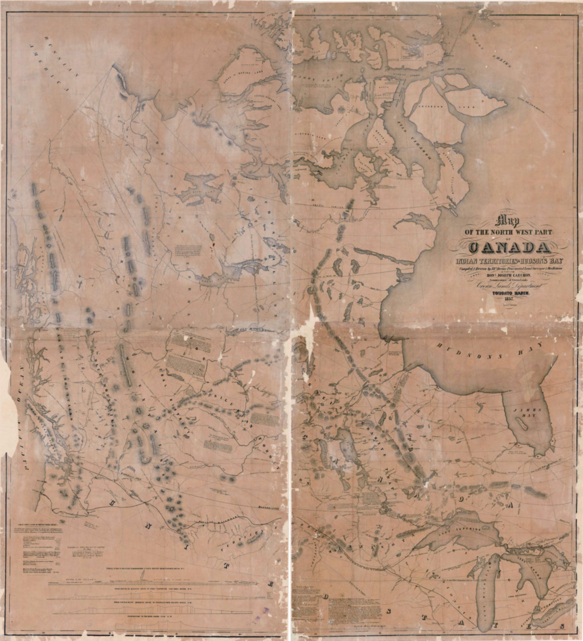 Map of the North West part of Canada. Indian Territories & Hudson's Bay