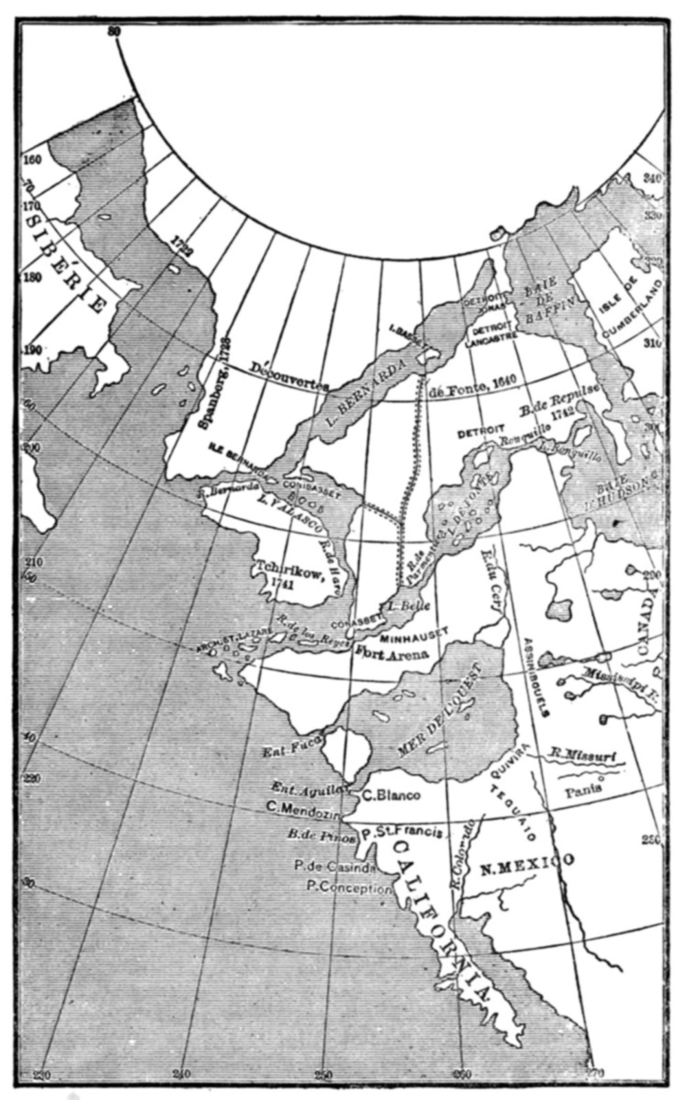 De L’Isle’s map 1752